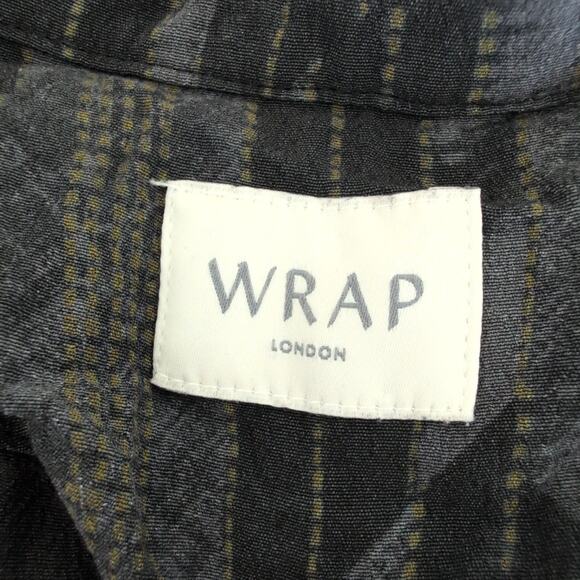 Wrap London Shift Dress US 2 Viscose Gray Blue Long Sleeve Pull On Lagenlook - Picture 5 of 8